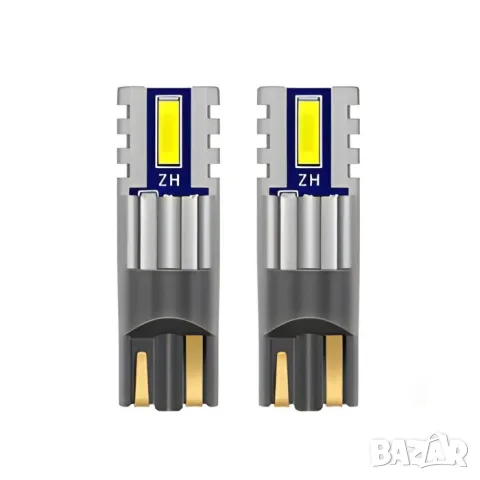 LED крушки T10 бели 12-24V за плафон 2 броя
