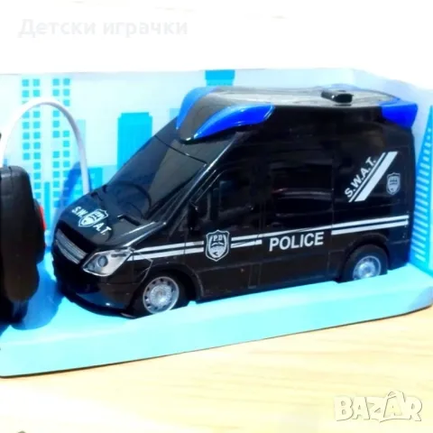 Полицейски автомобил с дистанционно, радиоуправляем микробус полиция, снимка 2 - Коли, камиони, мотори, писти - 50426533