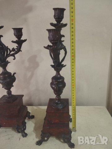 Два барокови свещници комплект, снимка 5 - Други ценни предмети - 44506802