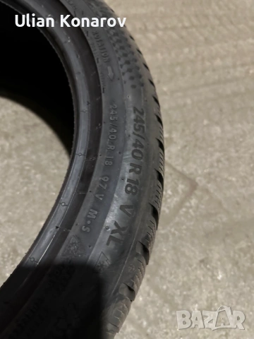 2 бр. зимни гуми Continental 245/40/18, снимка 8 - Гуми и джанти - 53835056