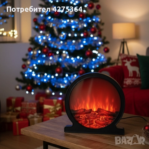 Кръгла декоративна Led камина, снимка 2 - Лед осветление - 52261838