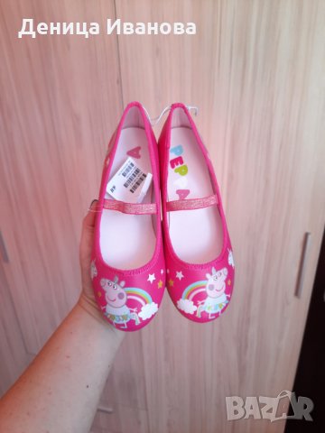 Нови обувки тип балеринки, на H&M с Пепа Пиг, размер 33., снимка 6 - Детски обувки - 34334027