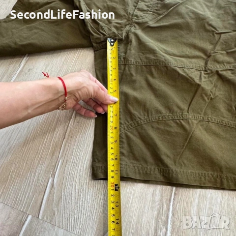 Винтидж мъжки къси панталони Oxbow в цвят каки, ​​размер XL, памучни с копчета, снимка 3 - Къси панталони - 53274631