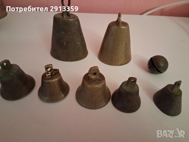 Стари месингови чанове и звънчета, снимка 4 - Антикварни и старинни предмети - 53646289