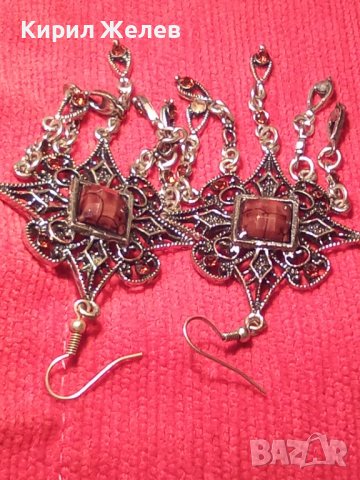 ПРЕКРАСНИ ПОСРЕБРЕНИ РЕТРО - ВИНТИДЖ БЕЛ ЕПОК СТИЛ СКЪПОЦЕННИ КРИСТАЛНИ ОБЕЦИ 14166, снимка 18 - Обеци - 36524967