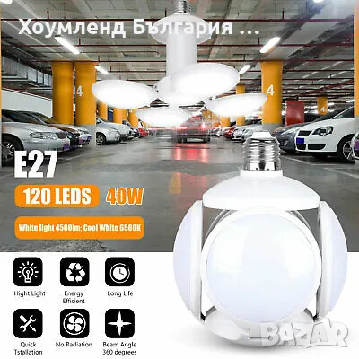 Мощна сгъваема сверична лампа 40W, снимка 12 - Лед осветление - 48770268