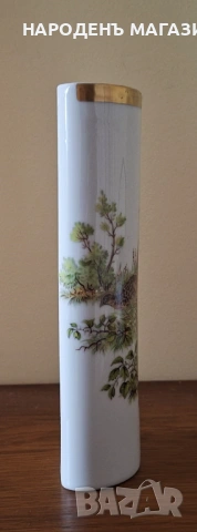 Порцеланова ваза за стена с ловен мотив дивеч порцелан цветя  , снимка 4 - Други ценни предмети - 53524850