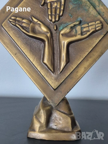 Авторска бронзова пластика „Ръце“ – Художествена скулптура (24.5 см) ​, снимка 8 - Антикварни и старинни предмети - 53294901