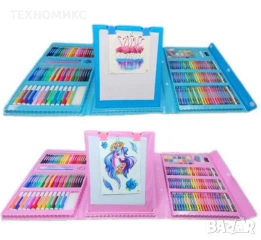 комплект за рисуване в куфар 208 части 