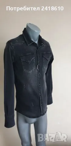 DSQUARED2 Slim Fit Stretch / Cotton Mens Size S ОРИГИНАЛ!  Мъжка Риза!, снимка 4 - Ризи - 48719908