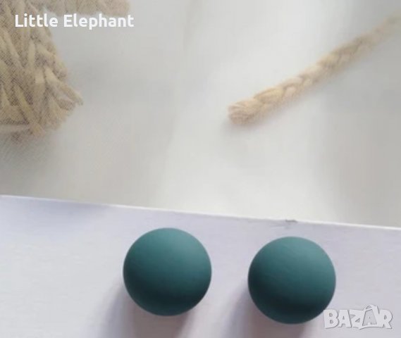 Summer Sale Сребърни обеци temperament топчета,blue,колекция"Summer vibes"/нови