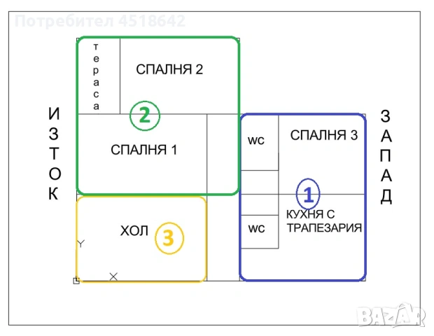 5 - стаен апартамент, ж.к. Илинден, град София, 108 кв. м, многостаен , снимка 2 - Апартаменти - 53616842