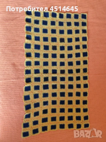 Ръчно изработена покривка от плат 100/55и прежда, снимка 2 - Декорация за дома - 51164125