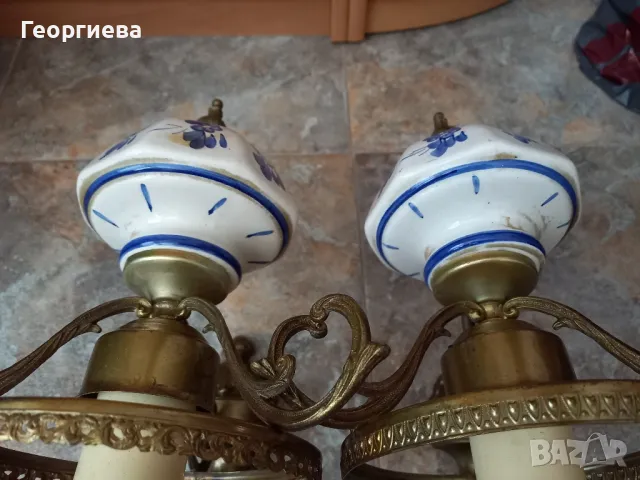 Красиви месингови аплици със порцелан , снимка 7 - Други - 50399507