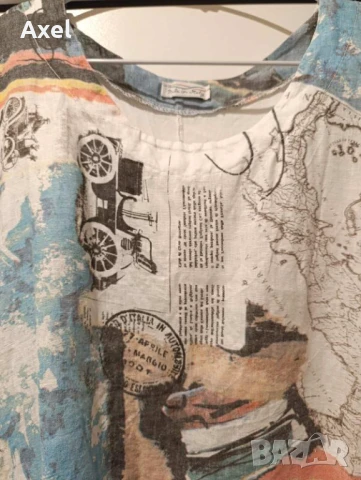 Нова лятна италианска ленена туника 2 - 3ХЛ, снимка 4 - Туники - 51043323