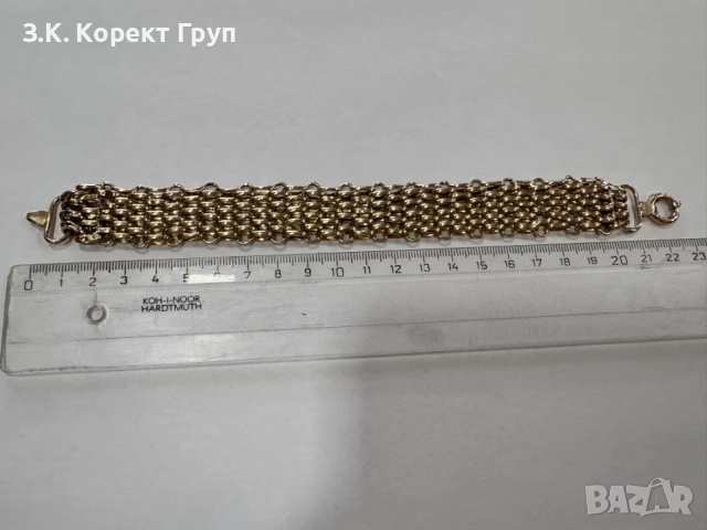 Златна гривна 14К 585-21,49 г, снимка 9 - Гривни - 55823900