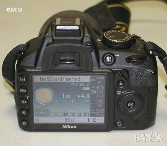 Фотоапарат Nikon D3100 с обектив Nikkor AF-S 18-55 VR, снимка 3 - Фотоапарати - 42630790