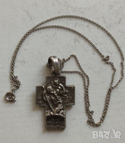 Сребърно кръстче, снимка 2 - Колиета, медальони, синджири - 41531335