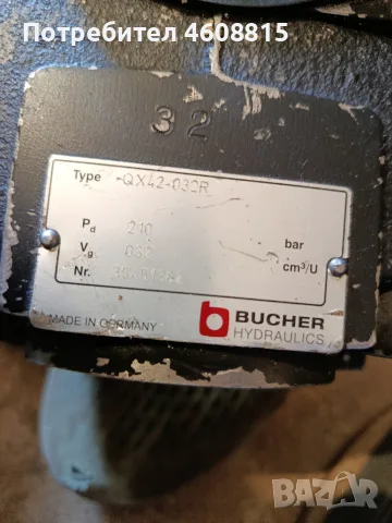 Хидропомпа BUCHER тип QX42-032R, снимка 4 - Хидравлични и пневматични чукове - 55750607
