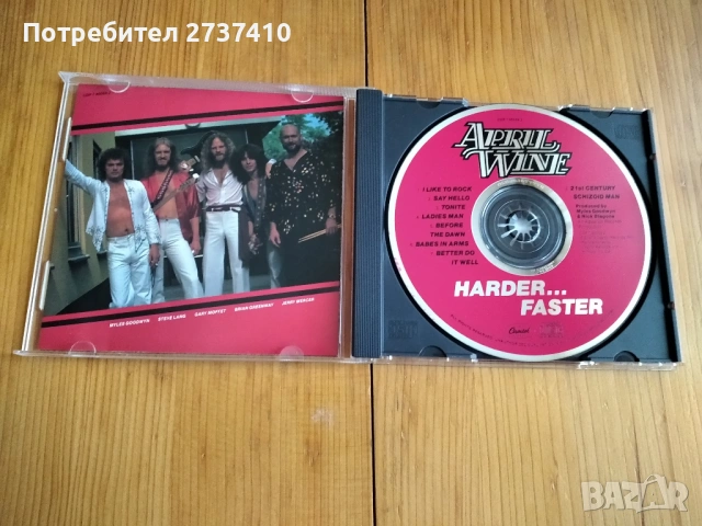 APRIL WINE - HARDER FASTER 8euro оригинален диск, снимка 2 - CD дискове - 53404215