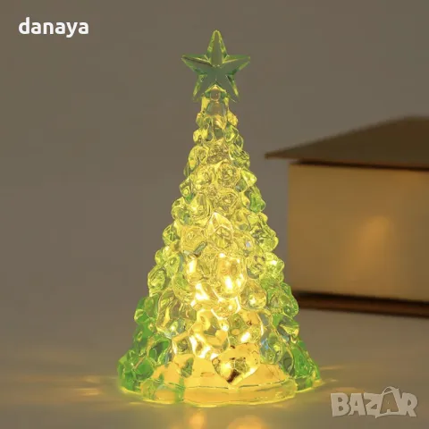 5420 Светеща коледна елхичка с многоцветни LED светлини, 10 см, снимка 3 - Декорация за дома - 47778672