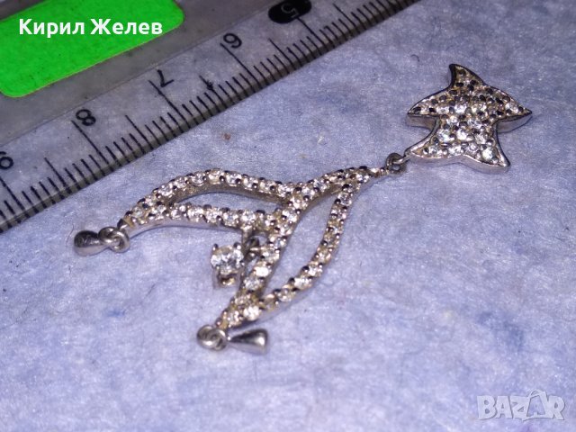 ПРЕКРАСНА СКЪПОЦЕННА СРЕБЪРНА ОБЕЦА РОДИРАНО СРЕБРО 925 ПОДХОДЯЩА и за АРТ ВИСУЛКА / МЕДАЛЬОН 19283, снимка 9 - Обеци - 40532488
