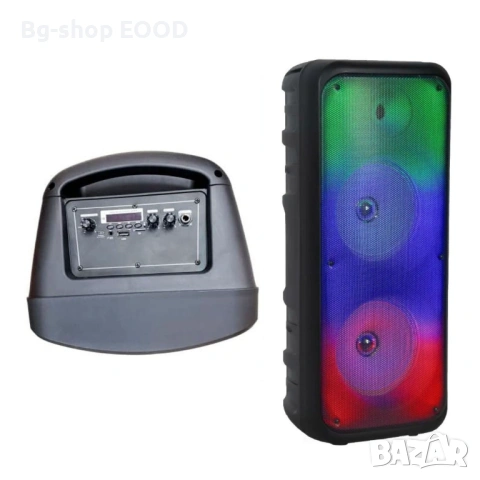 Безжична RGB тонколона с 2×8″ говорителя, Bluetooth, 1200 W, батерия 3000 mAh, снимка 9 - Тонколони - 53708394
