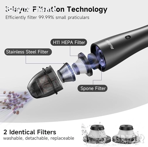 RUBOT Автомобилна, мини , преносима, безжична, ръчна прахосмукачка , снимка 6 - Прахосмукачки - 51462138