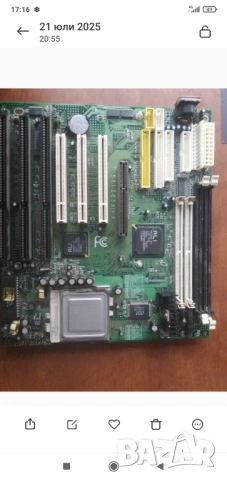 Платка дъно Acorp 5Ali61 с процесор AMD K6 за АТ ретро компютър