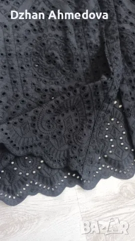 Черна рокля H&M  Английска бродерияXXS размер, снимка 4 - Рокли - 50409453