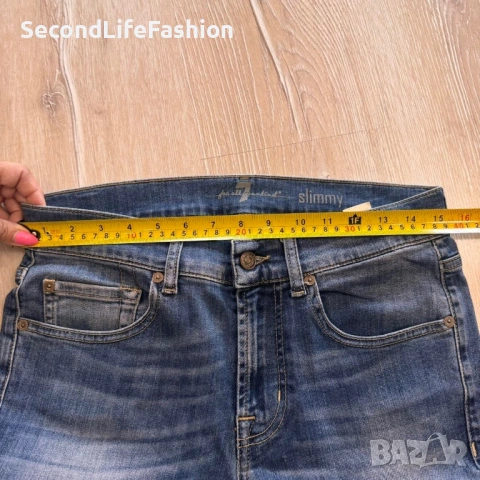 Мъжки дънки 7 for All Mankind Luxe Sport Slimmy Jeans NY сини размер 30, снимка 3 - Дънки - 53117711