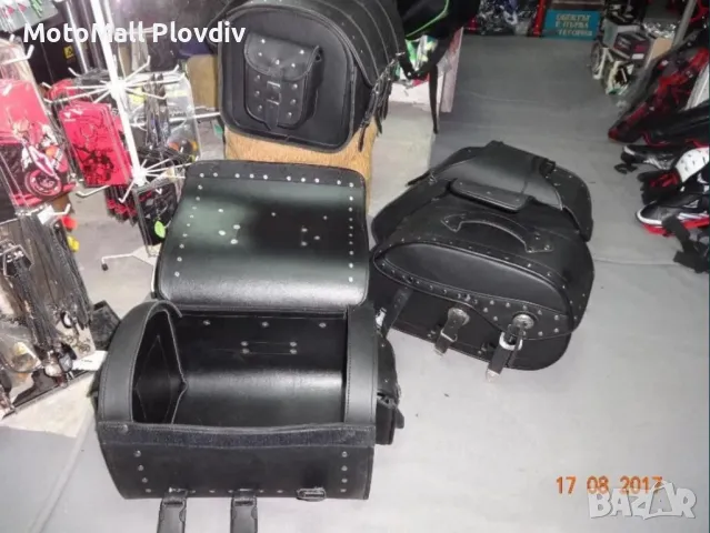 Нови кожен куфар дисаги за чопър рокер мотор мото багаж нови кожени, снимка 4 - Аксесоари и консумативи - 49169575