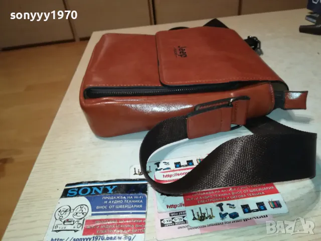 КОЖЕНА ЧАНТА JEEP-МЪЖКА ЗА ПРЕЗ РАМО 2901251027, снимка 16 - Чанти - 48874906