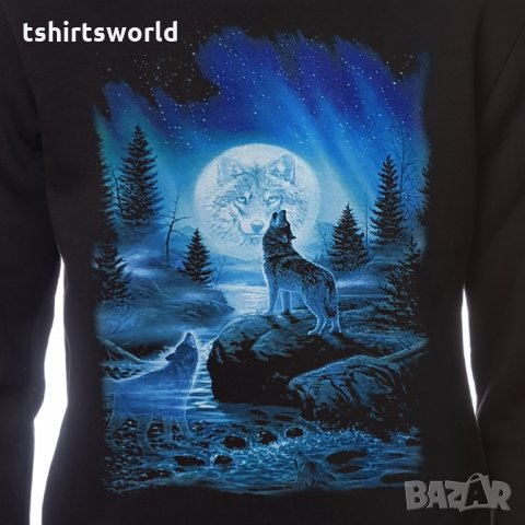 Нов детски суичър с дигитален печат Вълк, пълнолуние, Серия вълци, снимка 3 - Детски анцузи и суичери - 34524300