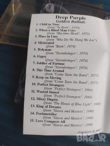 Deep Purple  - Golden Ballads - аудио касета музика, снимка 2 - Аудио касети - 52497156