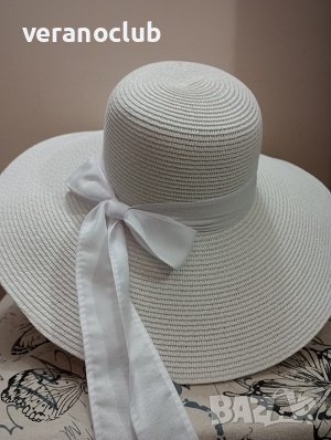 Бяла лятна капела Скарлет, снимка 2 - Шапки - 41562043