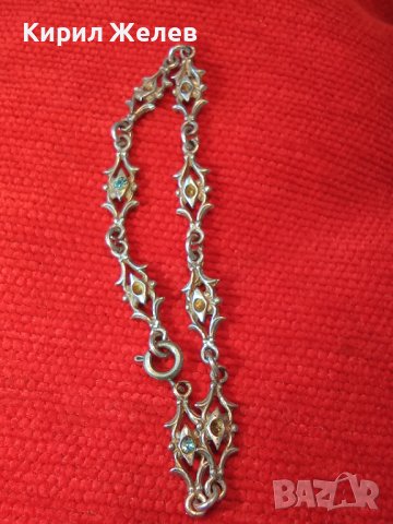 СТАРА ФЛОРАЛНА АЖУРНА АРТ НУВО СРЕБЪРНА ГРИВНА СРЕБРО ПРОБА 925 РЪЧНА ИЗРАБОТКА 38491, снимка 4 - Гривни - 41472567