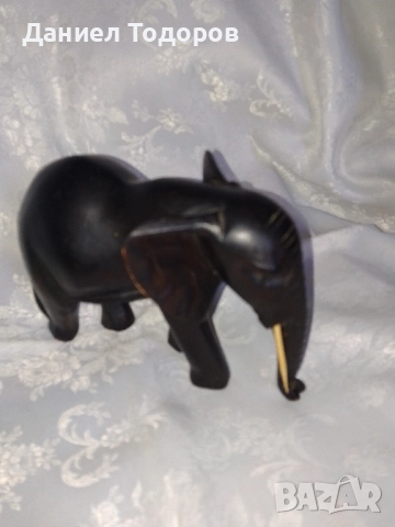 Масивна Дървена Фигура , Слон от Абанос., снимка 4 - Колекции - 52835033