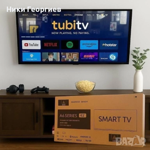 Телевизор A6 SMART Full HD – 32 и 43 инча с Android, Netflix и YouTube, снимка 3 - Телевизори - 52693084
