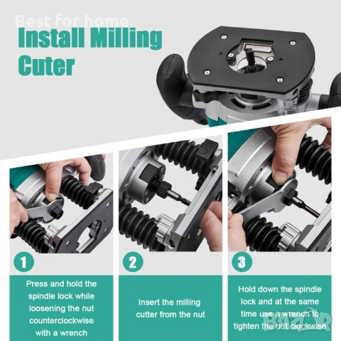 STANEW Електрическа вертикална фреза 1200 W 16000-30000 об/мин, снимка 4 - Други инструменти - 50605103