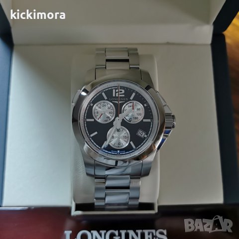 Нова цена - Longines Conquest Chronograph 'Jumping' L3.701.4.56.6, снимка 2 - Мъжки - 40712073