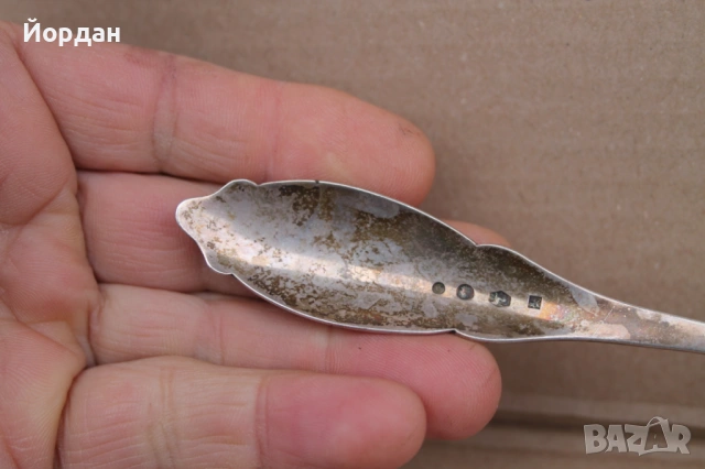 Английска сребърна лъжица, снимка 7 - Колекции - 53828883