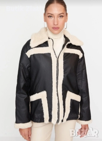 Нови дамски кожени якета с пух, снимка 2 - Якета - 52223540