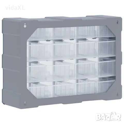 vidaXL Шкаф органайзер с 16 средни чекмеджета, 52x16x37 см, снимка 6 - Кутии за съхранение - 56146130