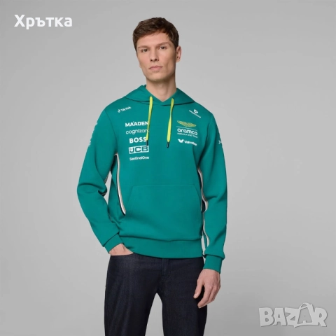 Aston Martin x Hugo Boss x Puma F1 Team - Оригинален мъжки суитшърт , снимка 3 - Суичъри - 52836531