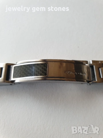 Мъжка гривна Zoppini с естествен карбон, снимка 2 - Гривни - 53402478