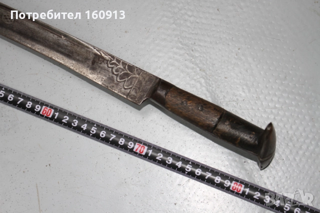 Оригинален Зейбешки Османски ятаган с богато острие., снимка 5 - Антикварни и старинни предмети - 52048321