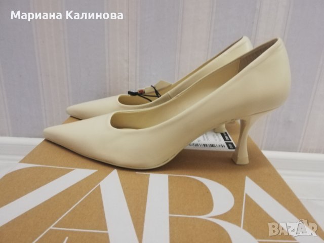 Обувки Zara естествена кожа, снимка 4 - Дамски обувки на ток - 40490825