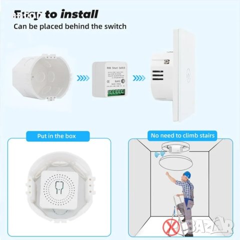 wifi smart switch безжичен ключ wireless control Tuya Smart life Alexa Alice Google home, снимка 4 - Други - 41227261