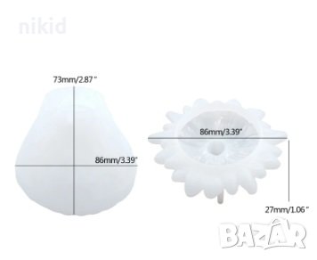 3d Грамадна ягода кутия с капак кашпа силиконов молд форма гипс смола свещ декор, снимка 3 - Форми - 44329928